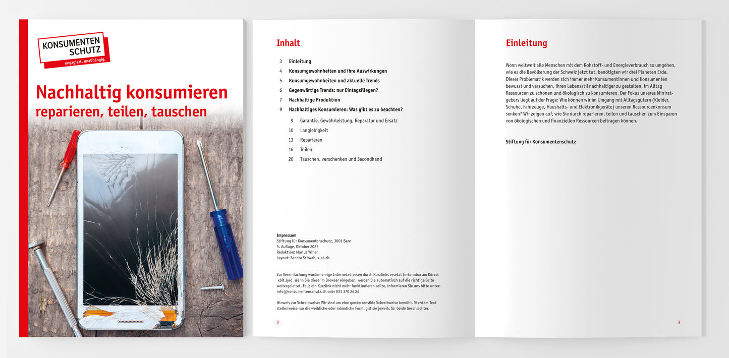 Nachhaltig konsumieren - reparieren, teilen, tauschen