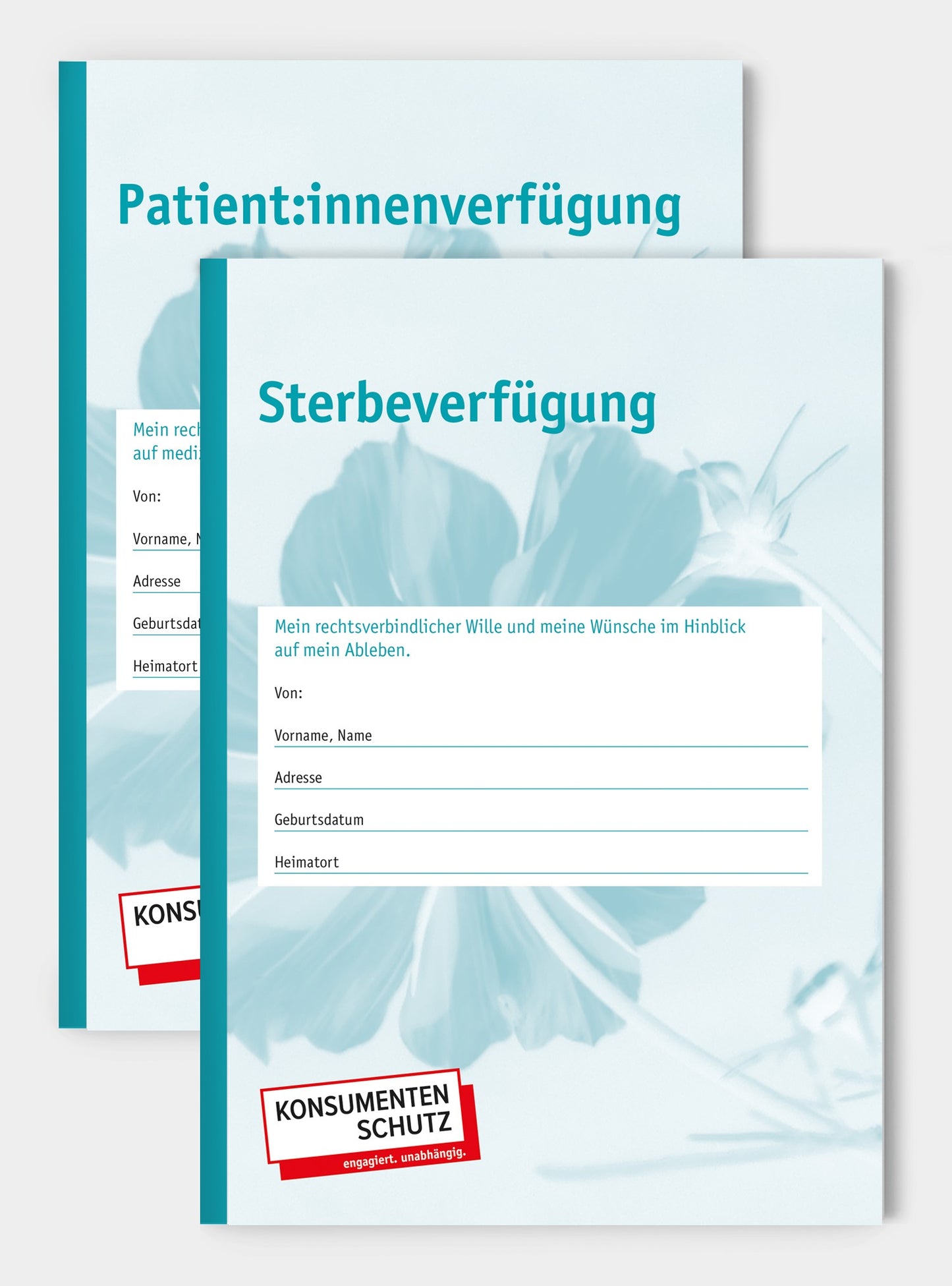 Set «Vorsorgen»: Patient:innenverfügung und Sterbeverfügung