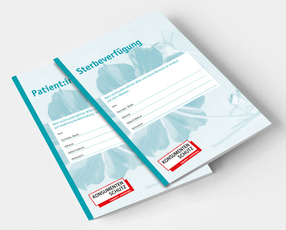 Set «Vorsorgen»: Patient:innenverfügung und Sterbeverfügung