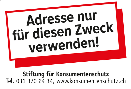 Adresse nur einmal verwenden (10 Kleber)