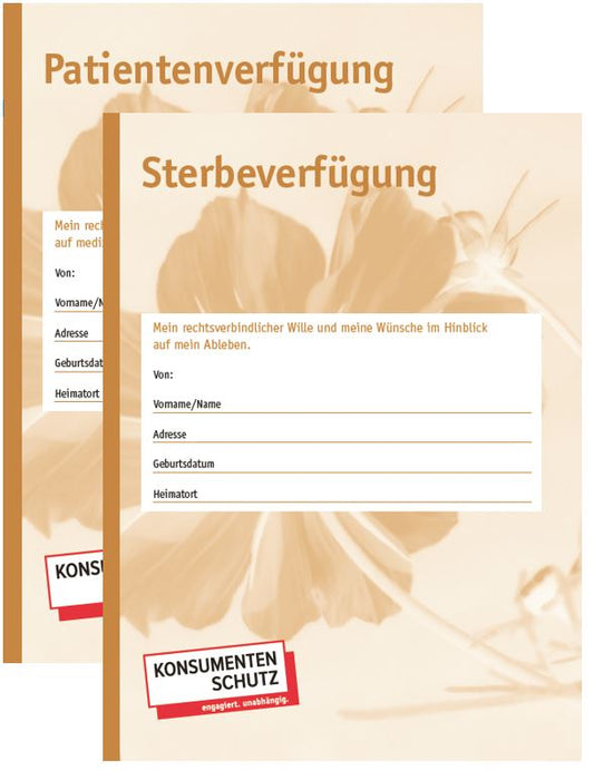 Set "Vorsorgen": Patientenverfügung und Sterbeverfügung