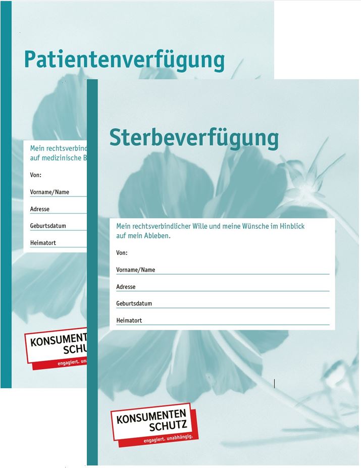 Set "Vorsorgen": Patientenverfügung und Sterbeverfügung